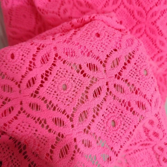 Lilly Pulitzer Womens Dress Jennilee Trellis Lace Barbie Pink Mini Fit Flare S - Picture 6 of 12